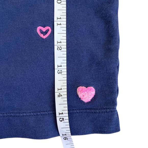 Lilly Pulitzer Girls Sz M 6-7 Mini Rami Navy Wild Heart Embroidered Sweatshirt - Picture 13 of 16